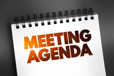 Not defterinde Gündem metni ile toplantı, kavram arkaplanı