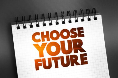 Not Defteri, konsept arkaplan üzerindeki Gelecek metninizi seçin