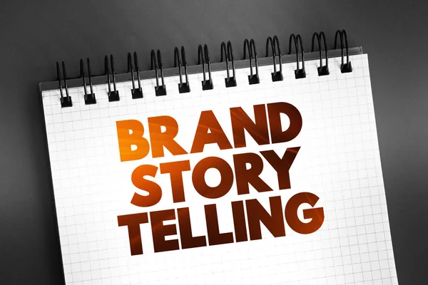 Brand Story Telling text on notepad, concept background