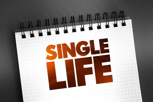 Defterinde Single Life Metni Kavram Arkaplanı — Stok fotoğraf