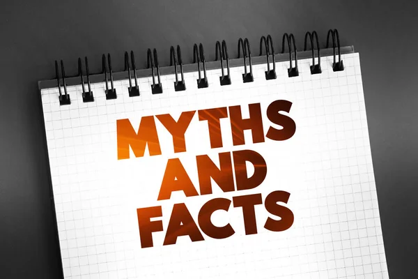 Myths Facts Text Notepad Concept Background — Stock Photo, Image