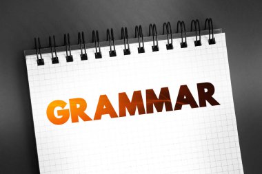 Not defterinde dilbilgisi metni alıntısı, kavram arkaplanı