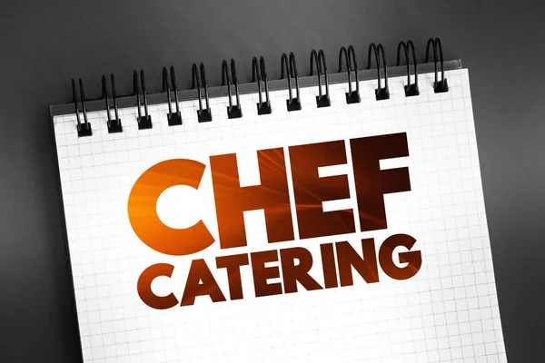 Chef Catering Text Notepad Concept Background — Stock Photo, Image