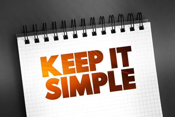 Keep Simple Text Notepad Concept Background — Stock Photo, Image