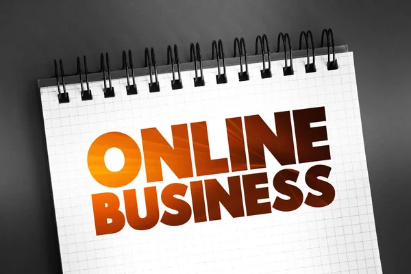 Testo Business Online Blocco Note Sfondo Concettuale — Foto Stock