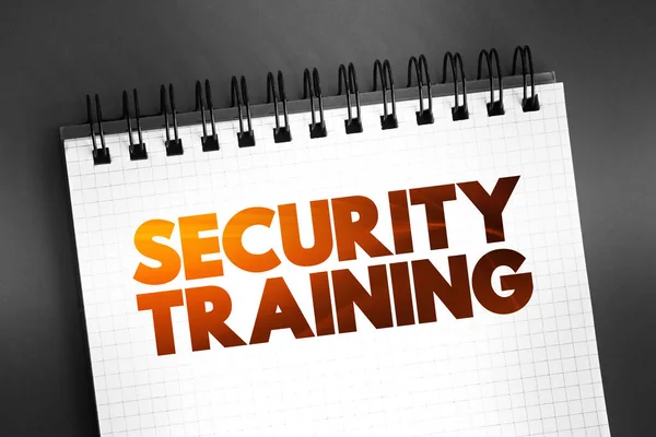 Security Training Text Notepad Concept Background — Stock Photo, Image