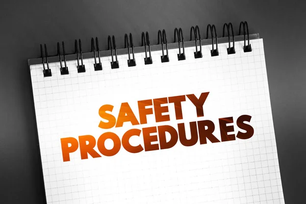 Safety Procedures Step Step Plan How Perform Work Procedure Text — Stock Photo, Image