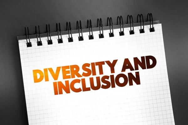 Diversidad Inclusión Cita Texto Bloc Notas Fondo Conceptual — Foto de Stock