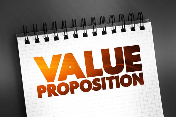 Value Proposition Full Mix Benefits Economic Value Which Promises Deliver — Stock Photo, Image