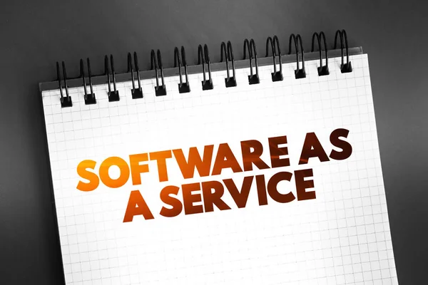 Software Como Serviço Modelo Licenciamento Entrega Software Conceito Texto Bloco — Fotografia de Stock