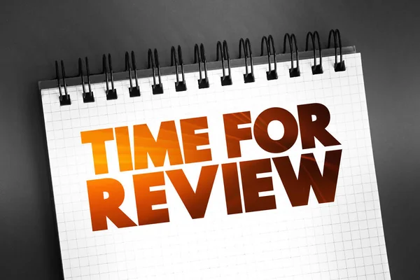Time Review Text Quote Notepad Concept Background — Stock Photo, Image
