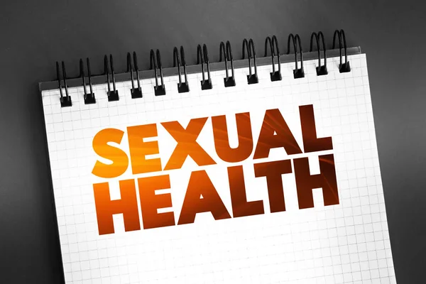 Sexual Health text quote on notepad, concept background