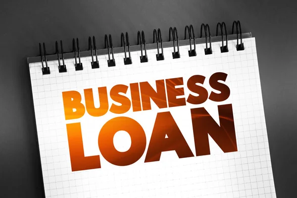 Business Empréstimo Texto Bloco Notas Fundo Conceito Negócio — Fotografia de Stock