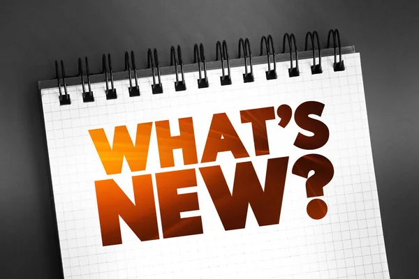 What\'s New question text on notepad, concept background