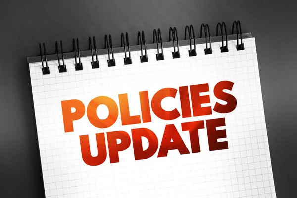 Policies Update Text Notepad Conceptual Background — 스톡 사진