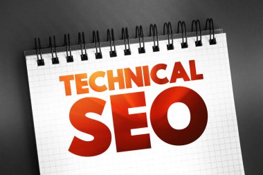Teknik SEO - bir web sitesinin modern arama motorlarının teknik gereksinimlerini karşılamasını sağlama süreci, not defterindeki metin kavramı