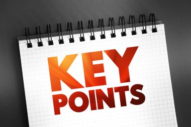 Anahtar Noktaları - konuşulan veya yazılan metnin en önemli noktaları, not defteri kavramı arkaplanı metni