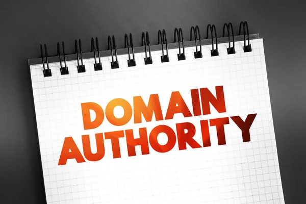 Domain Authority Website Beschreibt Ihre Relevanz Für Ein Bestimmtes Fachgebiet — Stockfoto