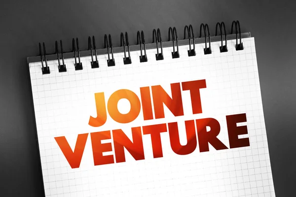 Joint Venture Tekst Notitieblok Concept Achtergrond — Stockfoto