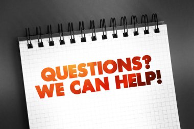 Sorusu olan? Yardım edebiliriz! Not defterindeki metin, kavram arkaplanı