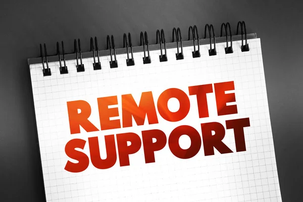 Remote Support text on notepad, concept background