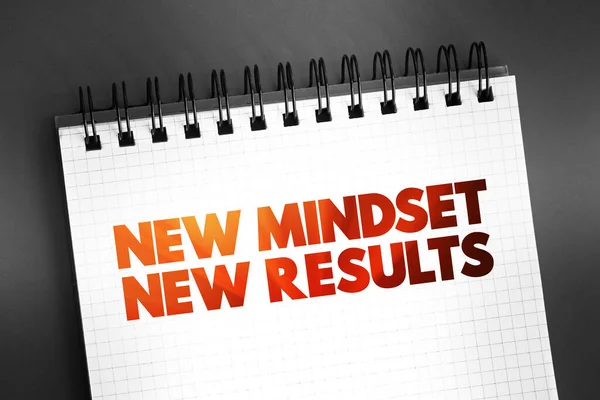 New Mindset New Results Text Quote 메모지 컨셉트 — 스톡 사진