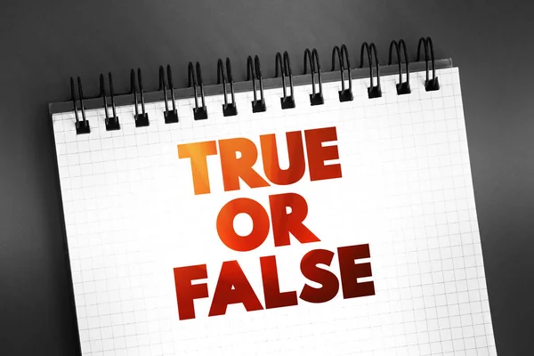 True False Text Notepad Concept Background — Stock fotografie