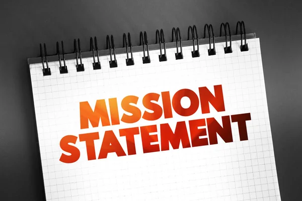 Mission Statement Spiegazione Sintetica Della Ragione Esistenza Dell Organizzazione Testo — Foto Stock