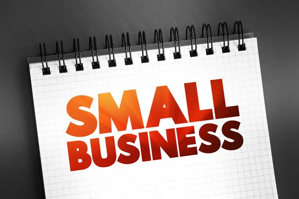 Small Business Tekst Citaat Notitieblok Concept Achtergrond — Stockfoto