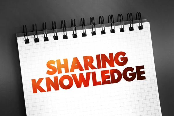 Sharing Knowledge text quote on notepad, concept background