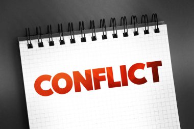 Çatışma - mücadele ve çıkar çatışması, fikir, hatta ilkeler, not defteri kavramı geçmişi üzerine metin