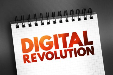 Dijital Devrim - mekanik ve analog elektronik teknolojiden dijital elektroniğe geçiş, not defterindeki metin, kavram arka planı