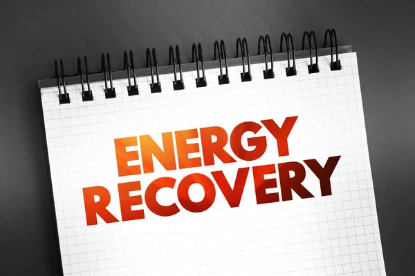 Energy Recovery Includes Any Technique Minimizing Input Energy Overall System — Stock Photo, Image