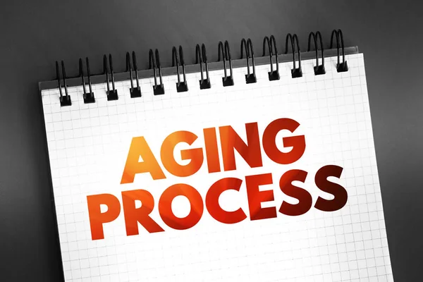 Åldrande Process Gradvis Kontinuerlig Process Naturlig Förändring Som Börjar Tidig — Stockfoto