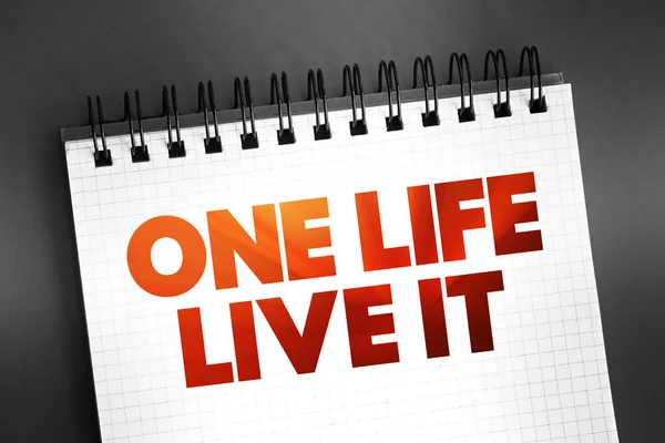 One Life Live Texto Bloco Notas Fundo Conceito — Fotografia de Stock