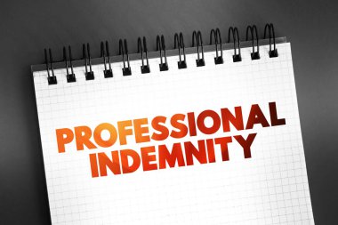 PI Professional Indemnity (Sigorta kapsamındaki) - sizi müşterilerin veya üçüncü şahısların zarar veya zarar iddialarına karşı korur, not defterinde kısaltma metni kavramı