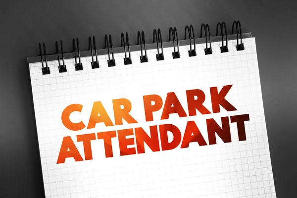 Car Parking Attendant Λειτουργία Και Συντήρηση Χώρων Στάθμευσης Αυτοκινήτων Φύλαξη — Φωτογραφία Αρχείου