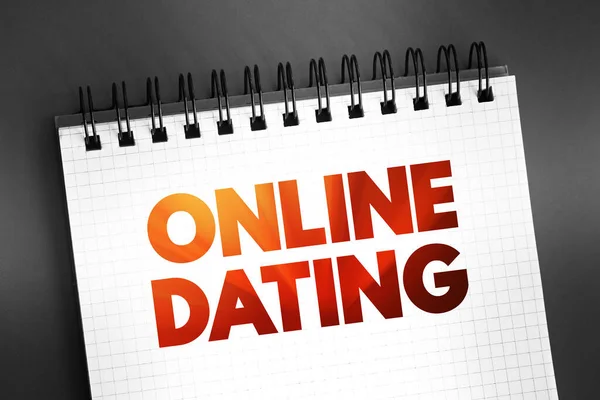 Citace Textu Online Dating Notepadu Koncept Pozadí — Stock fotografie