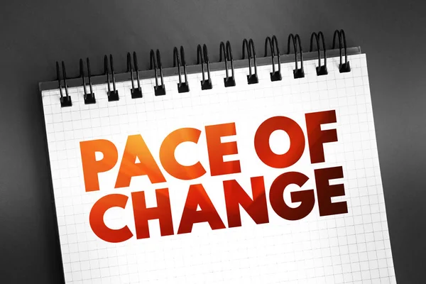 Pace Change Text 메모지 컨셉트 — 스톡 사진