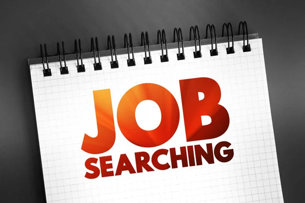 Job Search Tekst Notitieblok Concept Achtergrond — Stockfoto