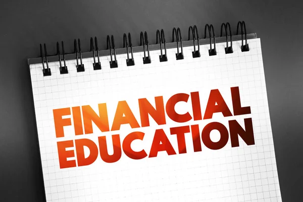 Educação Financeira Capacidade Gerir Eficazmente Finanças Pessoais Conceito Texto Bloco — Fotografia de Stock
