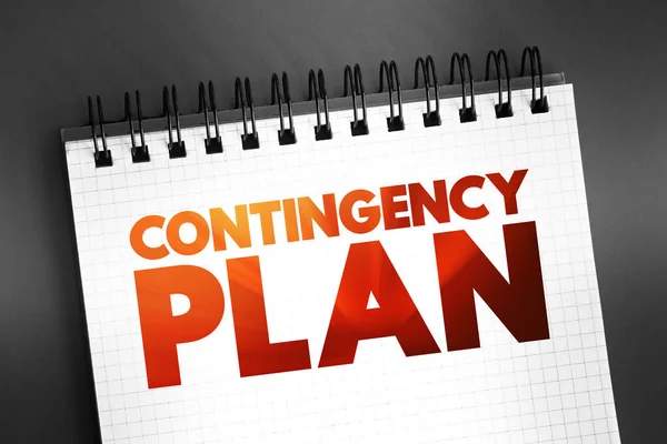 Plan Contingencia Plan Concebido Para Resultado Distinto Del Plan Habitual — Foto de Stock