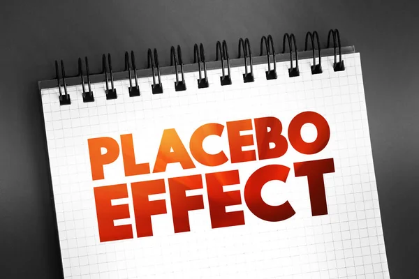 Stock image Placebo Effect text on notepad, concept background