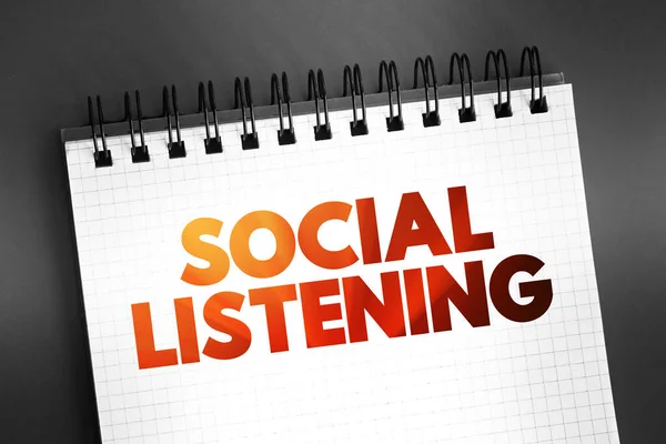 Social Listening Proses Pemahaman Percakapan Online Tentang Perusahaan Atau Merek — Stok Foto