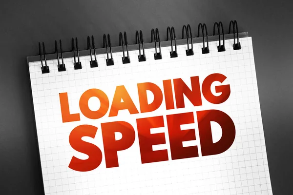 stock image Loading Speed text on notepad, concept background