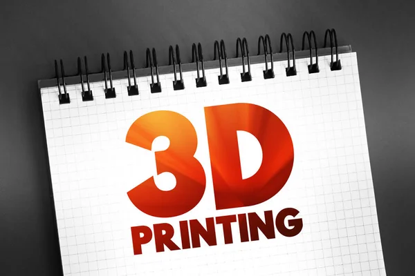Printing Additive Manufacturing Process Creates Physical Object Digital Design Text — Stock Photo, Image