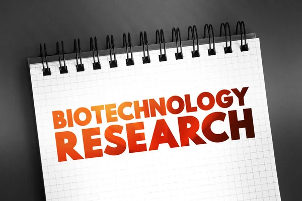 Biotechnológia Kutatási Szöveg Jegyzettömbökről Prezentációk Jelentések Koncepciója — Stock Fotó
