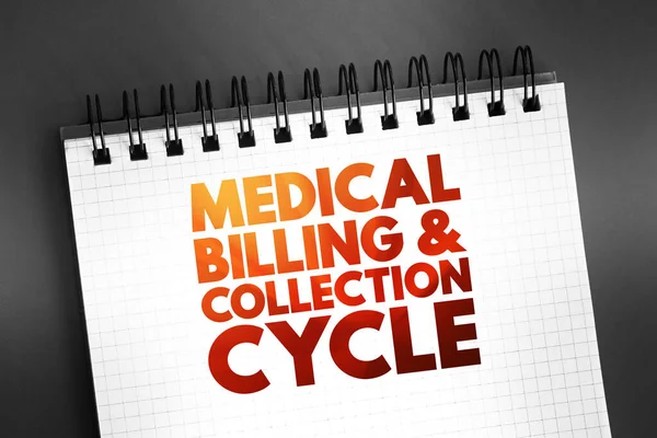 Medical Billing and Collection Cycle,  text concept on notepad