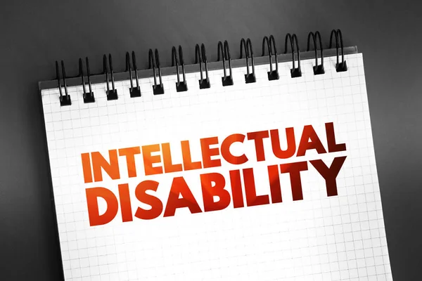 Интеллектуальная Инвалидность Обобщённое Расстройство Нейроразвития Текстовая Концепция Блокноте — стоковое фото