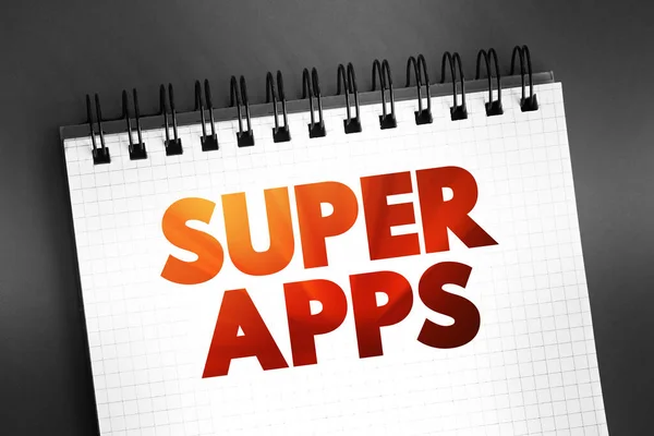 Super Apps Applicazioni Mobili Che Forniscono Più Servizi Tra Cui — Foto Stock